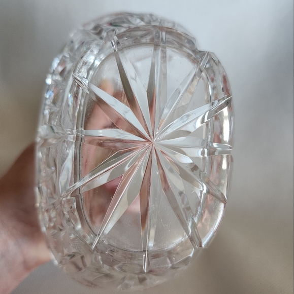 Vintage Crystal Cut Glass Basket - Picture 7 of 7